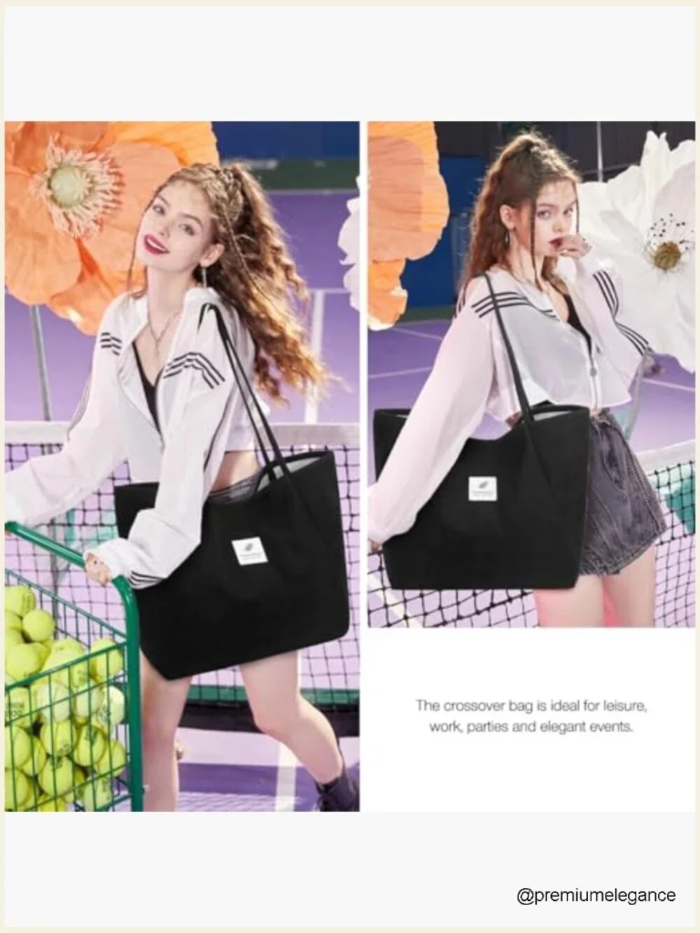 Large Corduroy Tote Bag for Women Travel Work Beach Grocery Shopping Handbag